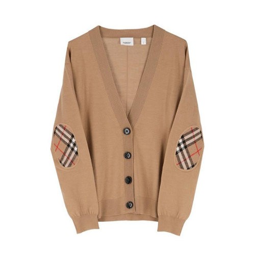 【服装】BURBERRY/博柏利 女士米色羊毛针织开衫80748851（衣服）